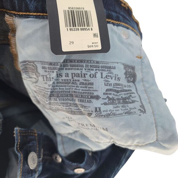 Levi's 501 NWT Mid Thigh Shorts Salsa Center Size 29 - Picture 9 of 9